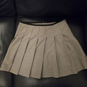Theory wool blend pleated skirt